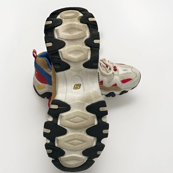Skechers Kids' Red, White, and Gold Sneakers - Picture 4 of 11